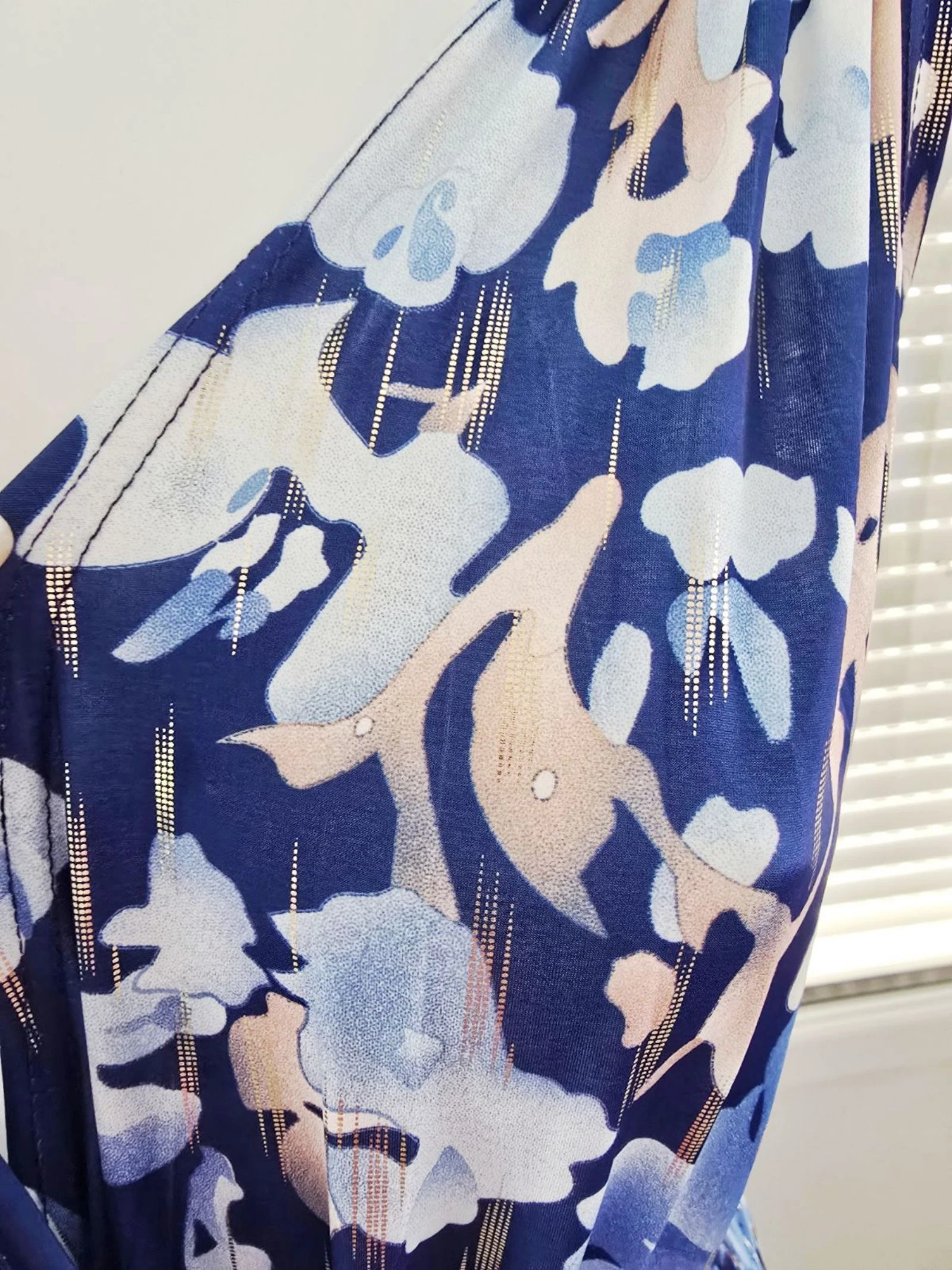 Robe magique marine beige ciel dorée  – photo 3